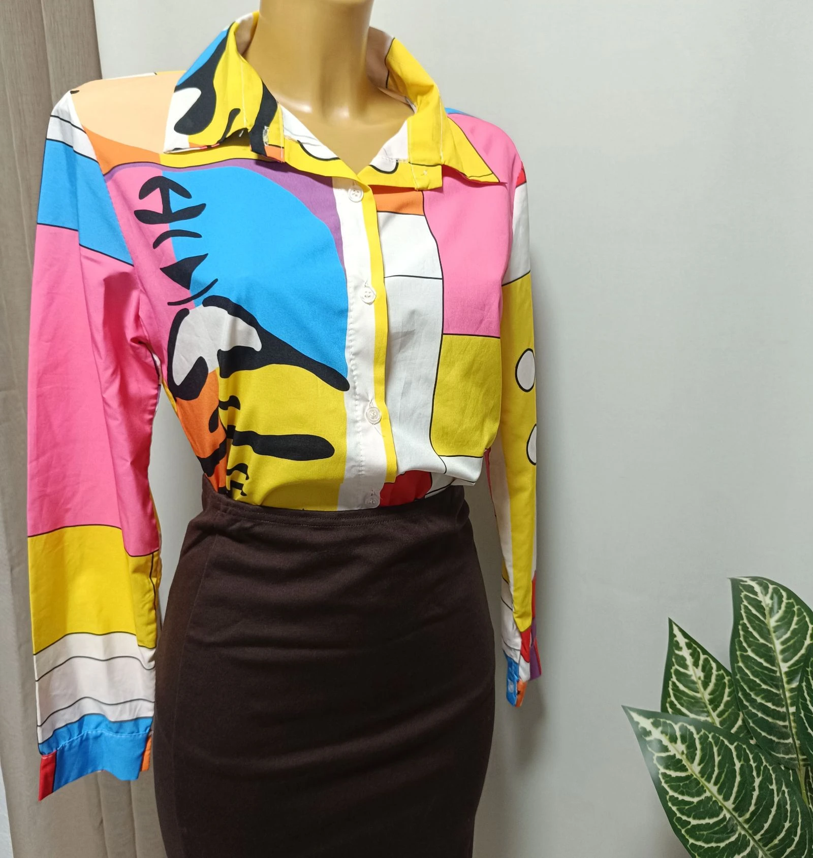 Camisa multicolor mujer estampado